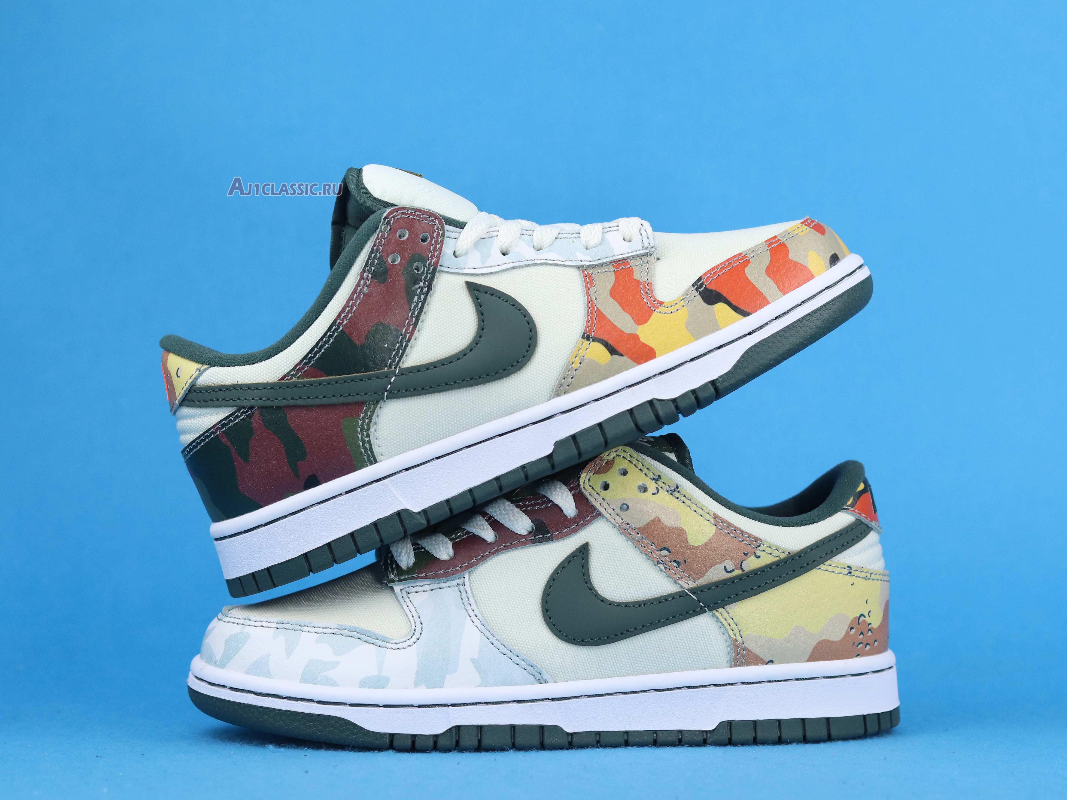 New Nike Dunk Low SE "Sail Multi-Camo" DH0957-100 Shoes