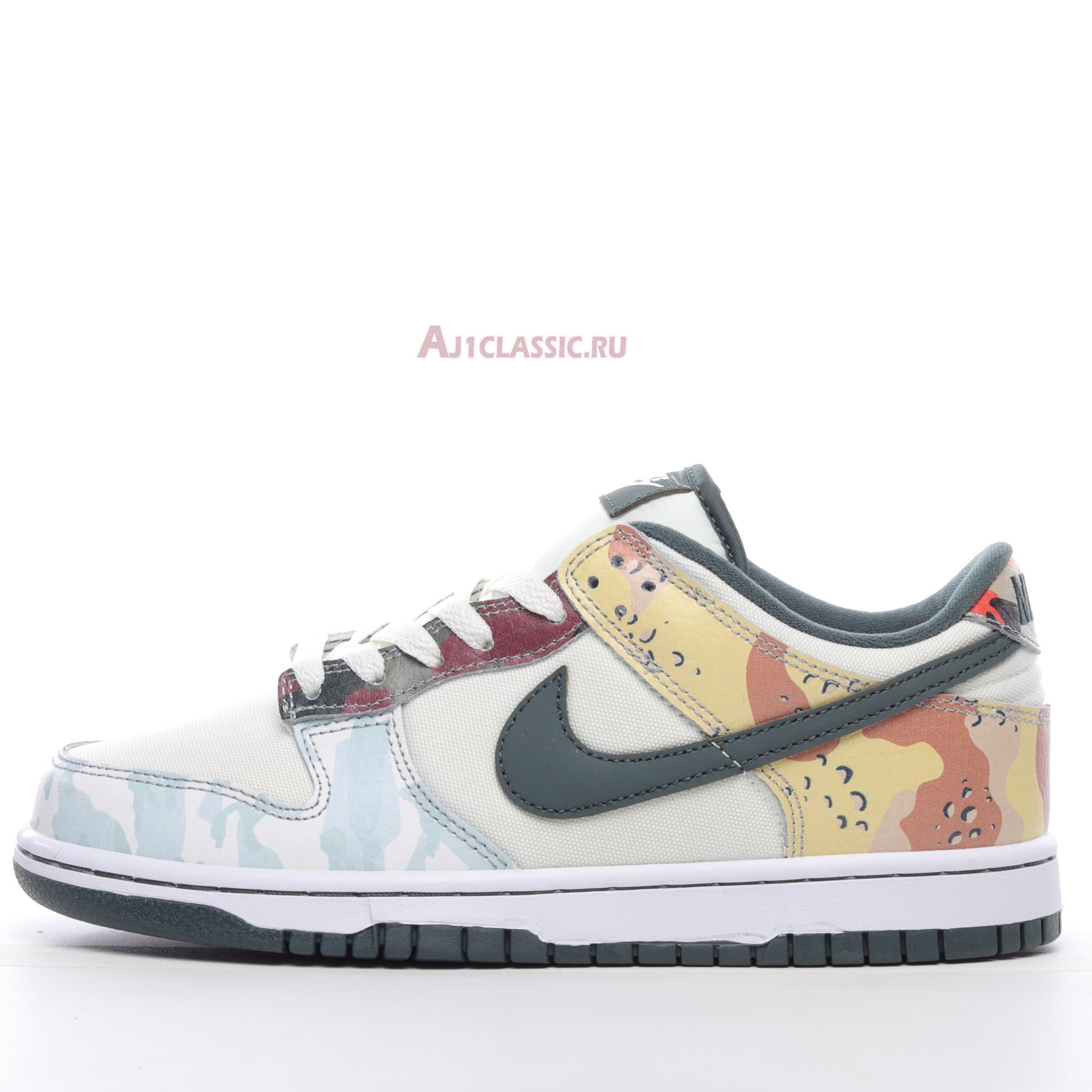 New Nike Dunk Low SE "Sail Multi-Camo" DH0957-100 Shoes