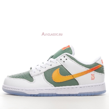 Nike Dunk Low NY vs NY DN2489-300 White/Grenn-Orange Mens Womens Shoes