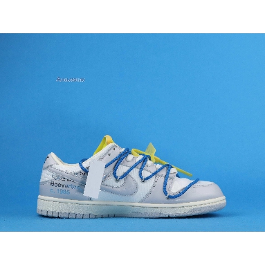 Off-White x Nike Dunk Low Lot 10 of 50 DM1602-112 Sail/Neutral Grey/Battle Blue Mens Womens Shoes