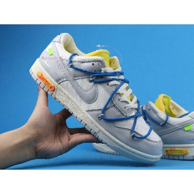 Off-White x Nike Dunk Low Lot 10 of 50 DM1602-112 Sail/Neutral Grey/Battle Blue Mens Womens Shoes