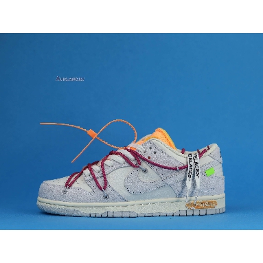 Off-White x Nike Dunk Low Lot 35 of 50 DJ0950-114 Grey/Orange-Green/Red Mens Womens Shoes