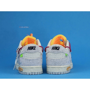 Off-White x Nike Dunk Low Lot 35 of 50 DJ0950-114 Grey/Orange-Green/Red Mens Womens Shoes