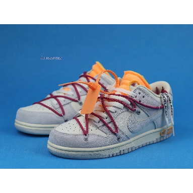 Off-White x Nike Dunk Low Lot 35 of 50 DJ0950-114 Grey/Orange-Green/Red Mens Womens Shoes