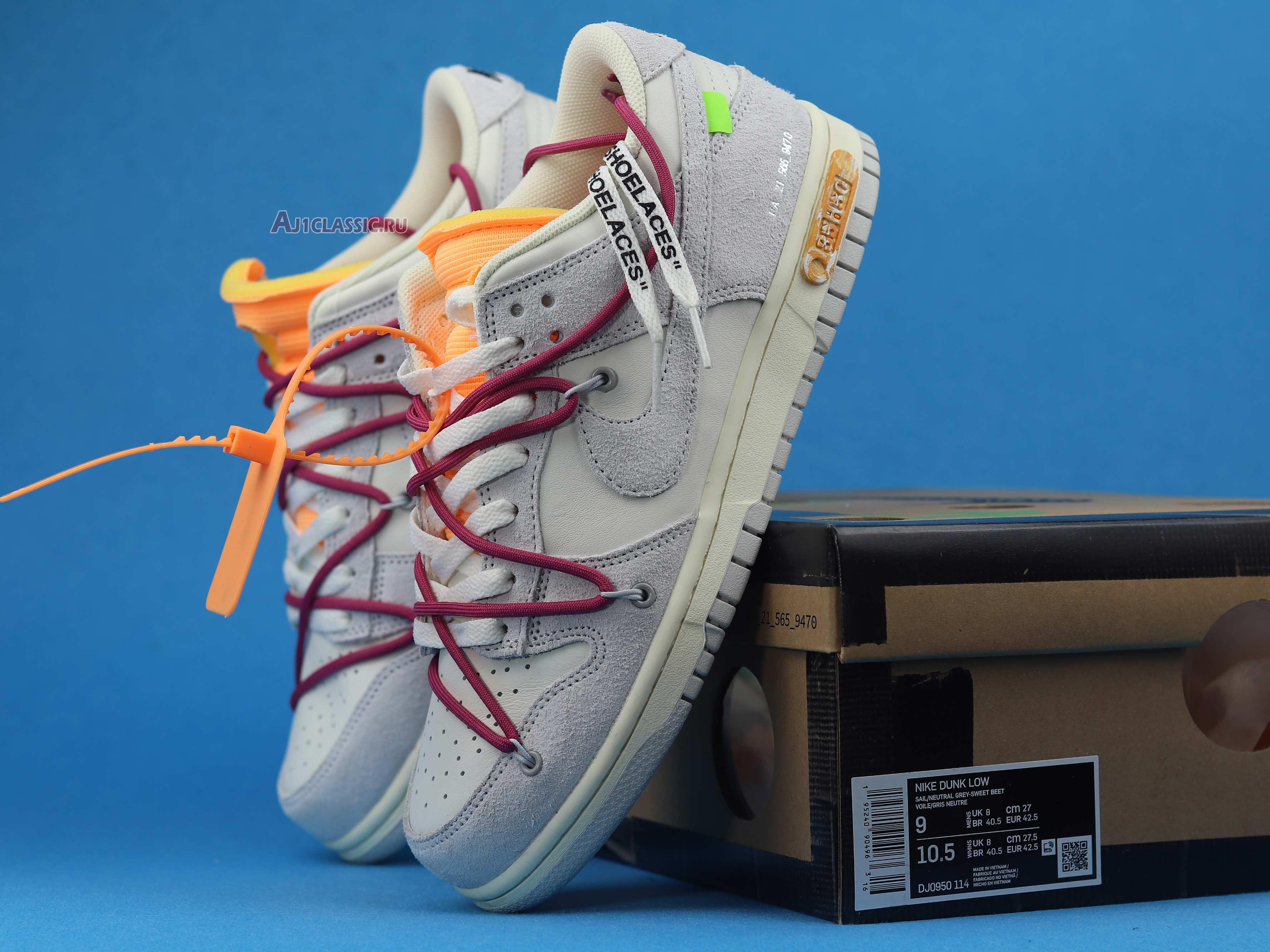 New Off-White x Nike Dunk Low "Lot 35 of 50" DJ0950-114 Shoes