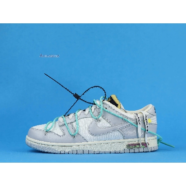 Off-White x Nike Dunk Low Lot 04 of 5 DM1602-114 Sail/Neutral Grey/Green Glow Mens Womens Shoes