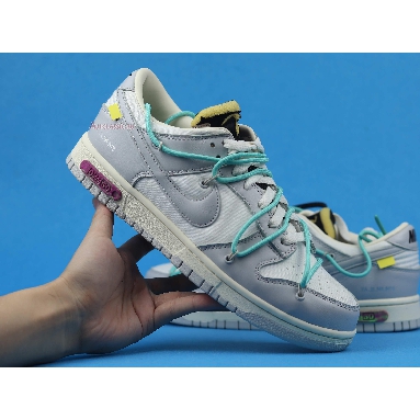 Off-White x Nike Dunk Low Lot 04 of 5 DM1602-114 Sail/Neutral Grey/Green Glow Mens Womens Shoes