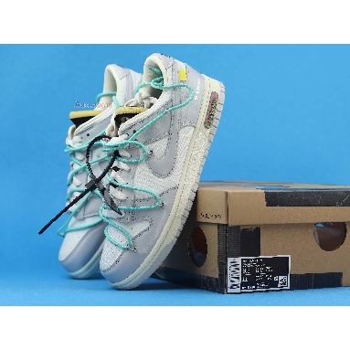 Off-White x Nike Dunk Low Lot 04 of 5 DM1602-114 Sail/Neutral Grey/Green Glow Mens Womens Shoes