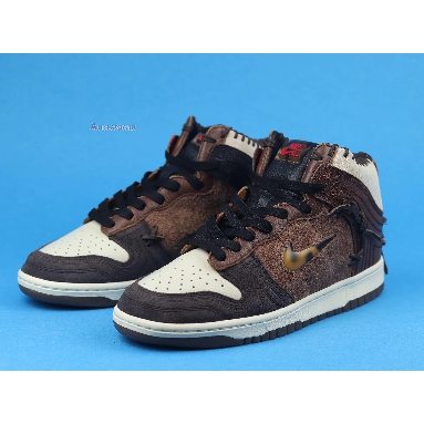 Bodega x Nike Dunk High Legend CZ8125-200 Fauna Brown/Rustic/Velvet Brown/Multi-Color Mens Womens Shoes