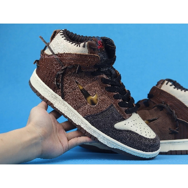 Bodega x Nike Dunk High Legend CZ8125-200 Fauna Brown/Rustic/Velvet Brown/Multi-Color Mens Womens Shoes