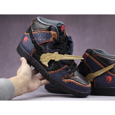 Gundam x Nike Dunk High SB Project Unicorn - Banshee Norn DH7717-400 Thunder Blue/Metallic Gold Sneakers