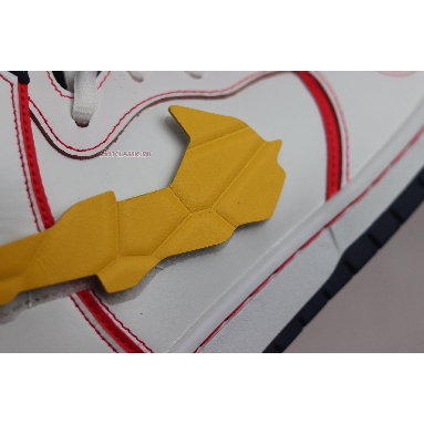 Gundam x Nike Dunk High SB Project Unicorn - RX-0 DH7717-100 White/Amarillo/Red-Yellow Mens Womens Shoes