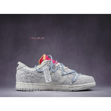 Off-White x Nike Dunk Low Lot 38 of 50 DJ0950-113 Sail/Neutral Grey/Psychic Blue Mens Womens Shoes