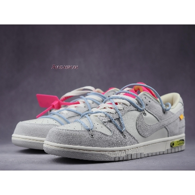 Off-White x Nike Dunk Low Lot 38 of 50 DJ0950-113 Sail/Neutral Grey/Psychic Blue Mens Womens Shoes