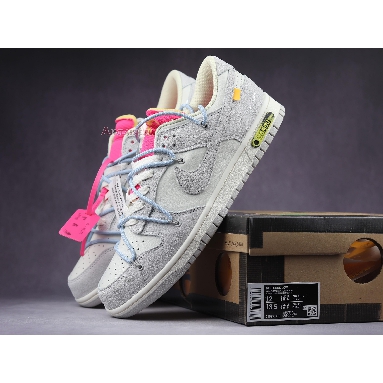 Off-White x Nike Dunk Low Lot 38 of 50 DJ0950-113 Sail/Neutral Grey/Psychic Blue Mens Womens Shoes