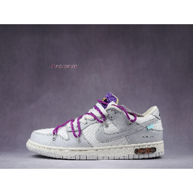 Off-White x Nike Dunk Low Lot 28 of 50 DM1602-111 Sail/Neutral Grey/Hyper Violet-Purple Mens Womens Shoes