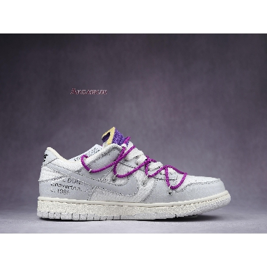 Off-White x Nike Dunk Low Lot 28 of 50 DM1602-111 Sail/Neutral Grey/Hyper Violet-Purple Mens Womens Shoes