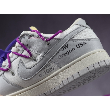 Off-White x Nike Dunk Low Lot 28 of 50 DM1602-111 Sail/Neutral Grey/Hyper Violet-Purple Mens Womens Shoes