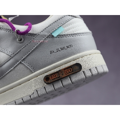 Off-White x Nike Dunk Low Lot 28 of 50 DM1602-111 Sail/Neutral Grey/Hyper Violet-Purple Mens Womens Shoes