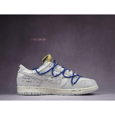 Off-White x Nike Dunk Low Lot 32 of 50 DJ0950-104 Sail/Neutral Grey/Racer Blue Mens Womens Shoes