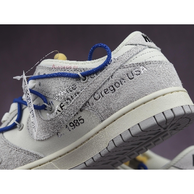 Off-White x Nike Dunk Low Lot 32 of 50 DJ0950-104 Sail/Neutral Grey/Racer Blue Mens Womens Shoes