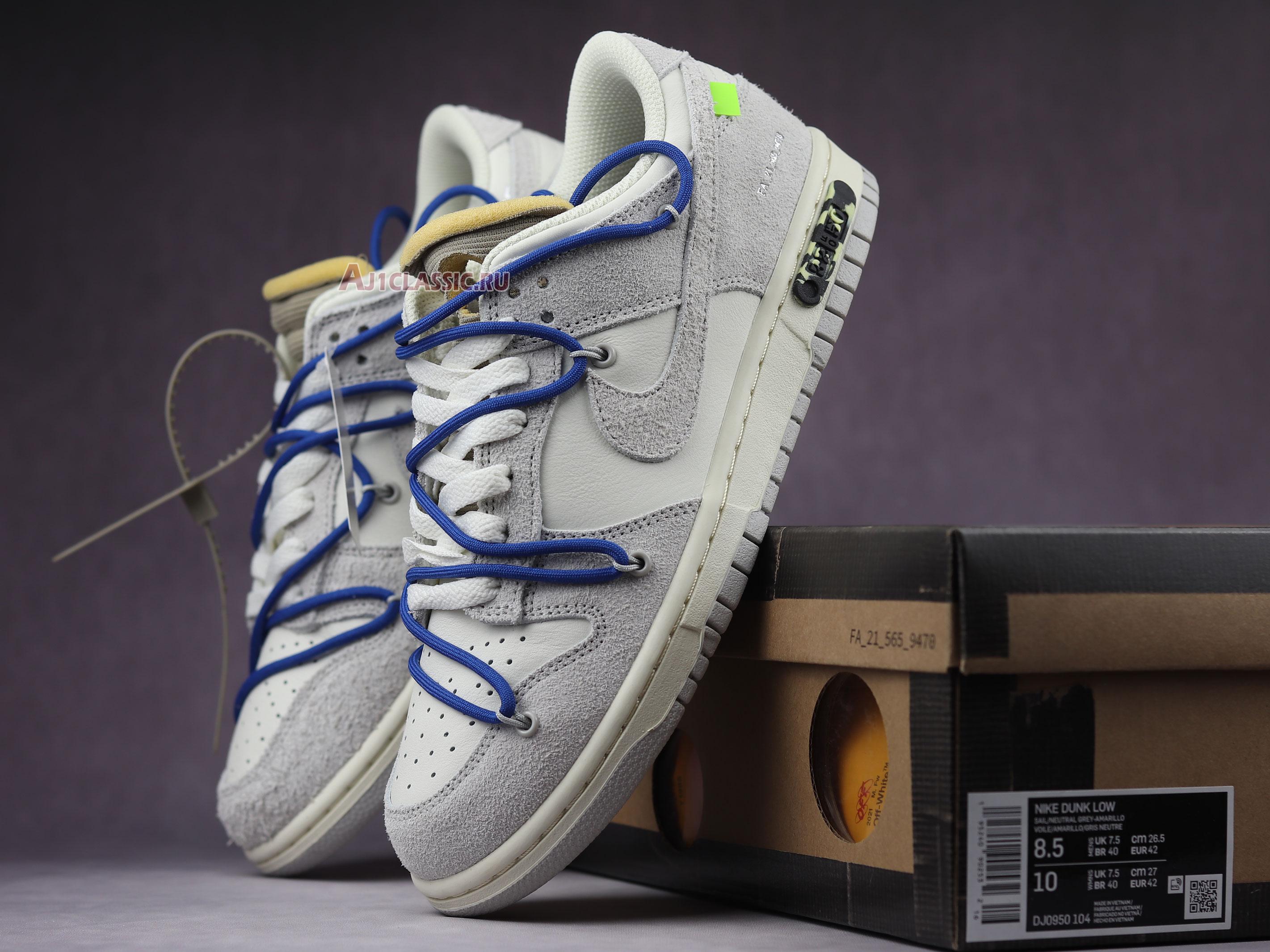 New Off-White x Nike Dunk Low "Lot 32 of 50" DJ0950-104 Shoes