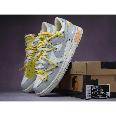 Off-White x Nike Dunk Low Lot 29 of 50 DM1602-103 Sail/Neutral Grey/Opti Yellow Mens Womens Shoes