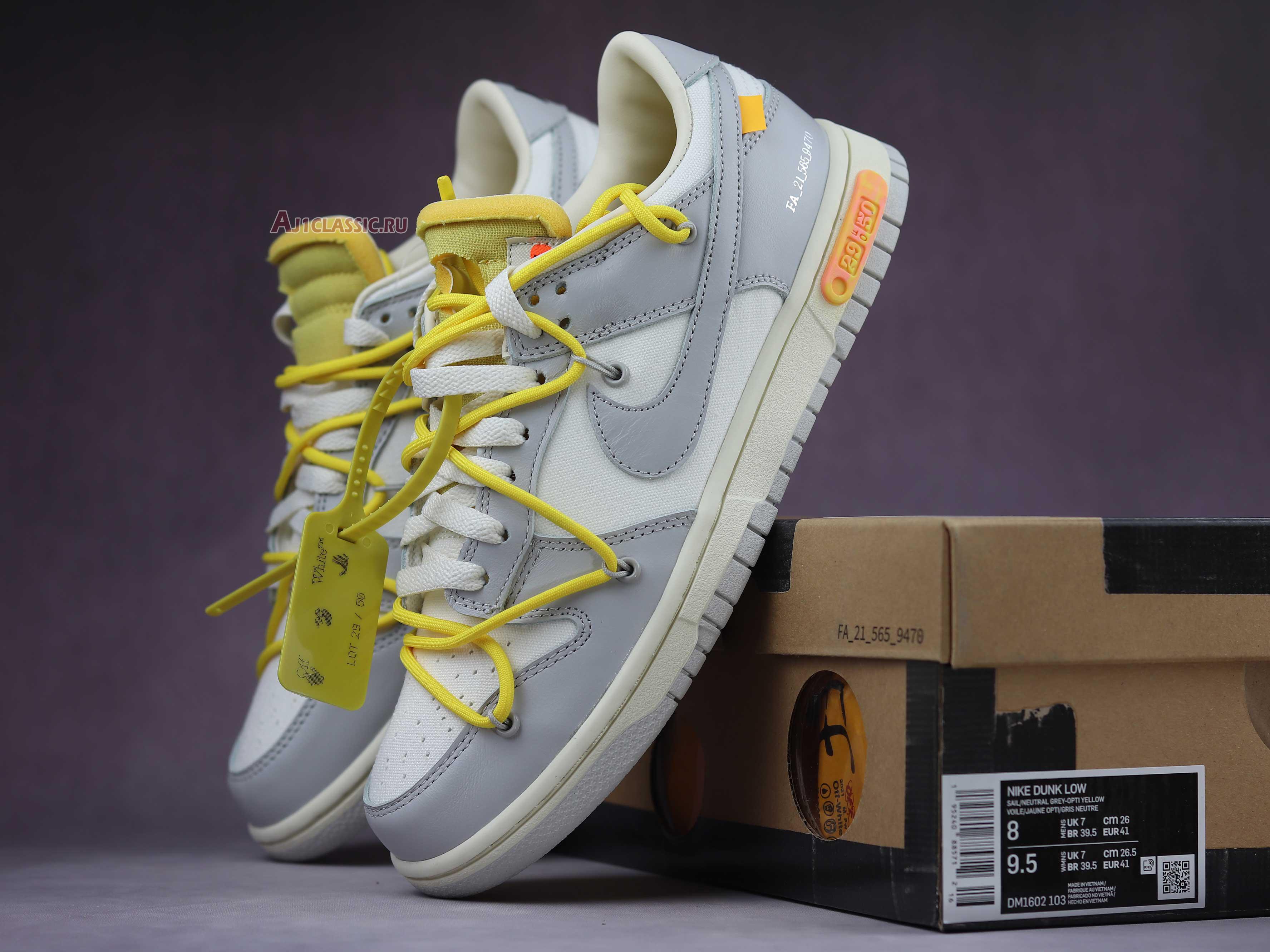 New Off-White x Nike Dunk Low "Lot 29 of 50" DM1602-103 Shoes