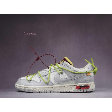 Off-White x Nike Dunk Low Lot 08 of 50 DM1602-106 Sail/Neutral Grey-Green Mens Womens Shoes