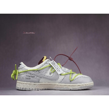 Off-White x Nike Dunk Low Lot 08 of 50 DM1602-106 Sail/Neutral Grey-Green Mens Womens Shoes