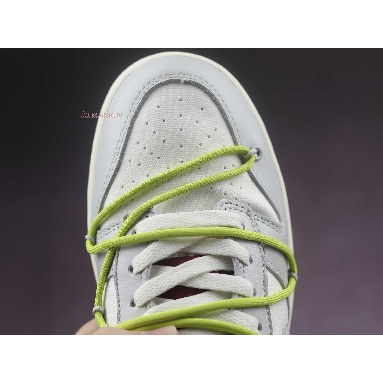 Off-White x Nike Dunk Low Lot 08 of 50 DM1602-106 Sail/Neutral Grey-Green Mens Womens Shoes