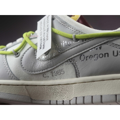 Off-White x Nike Dunk Low Lot 08 of 50 DM1602-106 Sail/Neutral Grey-Green Mens Womens Shoes