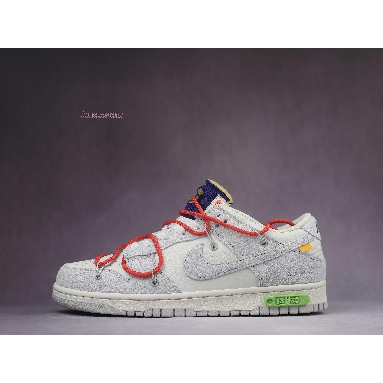 Off-White x Nike Dunk Low Lot 13 of 50 DJ0950-110 Sail/Neutral Grey/Habanero Red Mens Womens Shoes