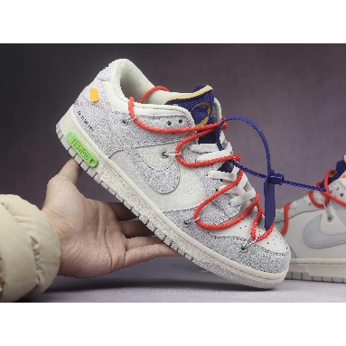 Off-White x Nike Dunk Low Lot 13 of 50 DJ0950-110 Sail/Neutral Grey/Habanero Red Mens Womens Shoes