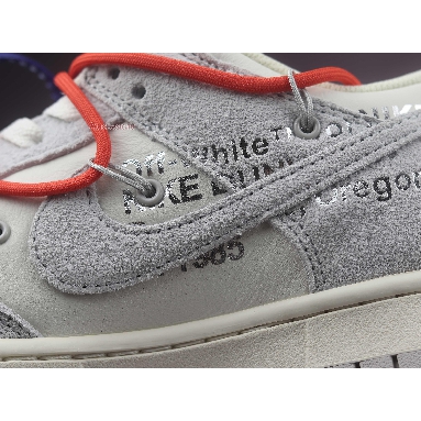 Off-White x Nike Dunk Low Lot 13 of 50 DJ0950-110 Sail/Neutral Grey/Habanero Red Mens Womens Shoes