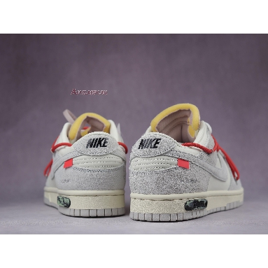 Off-White x Nike Dunk Low Lot 33 of 50 DJ0950-118 Sail/Neutral Grey/Chile Red Mens Womens Shoes