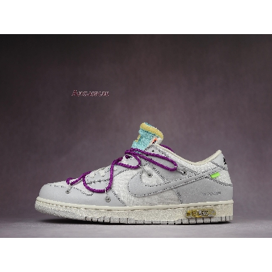 Off-White x Nike Dunk Low Lot 21 of 50 DM1602-100 Sail/Neutral Grey/Hyper Violet Mens Womens Shoes