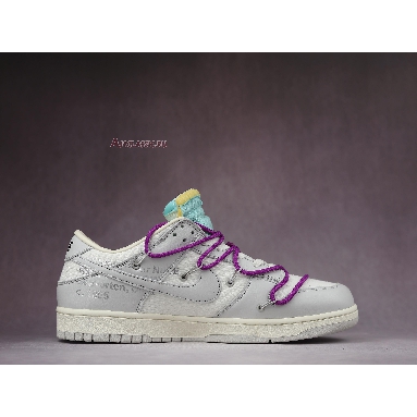 Off-White x Nike Dunk Low Lot 21 of 50 DM1602-100 Sail/Neutral Grey/Hyper Violet Mens Womens Shoes