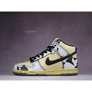 Nike Dunk High 1985 Black Acid Wash DD9404-700 Lemon Drop/Black/Saturn Mens Womens Shoes