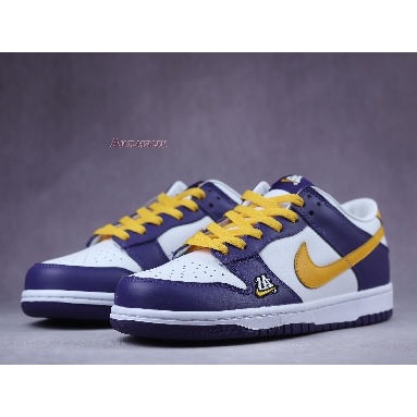 Nike Dunk Low La 309431-751 Del Sol/Court Purple/Yellow Sneakers