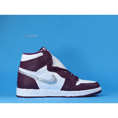 Air Jordan 1 Retro High OG Bordeaux 555088-611 Bordeaux/White/Metallic Silver Sneakers