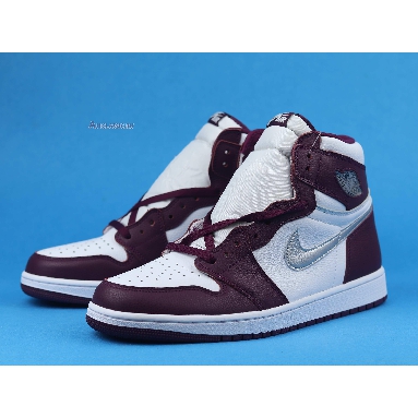 Air Jordan 1 Retro High OG Bordeaux 555088-611 Bordeaux/White/Metallic Silver Sneakers