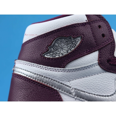 Air Jordan 1 Retro High OG Bordeaux 555088-611 Bordeaux/White/Metallic Silver Sneakers