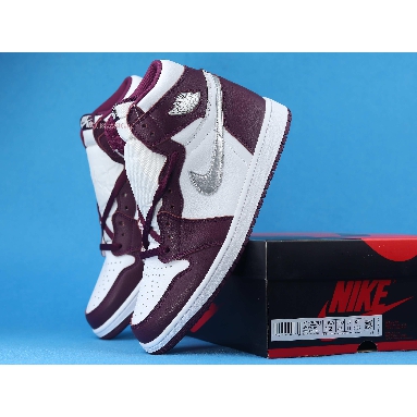 Air Jordan 1 Retro High OG Bordeaux 555088-611 Bordeaux/White/Metallic Silver Sneakers