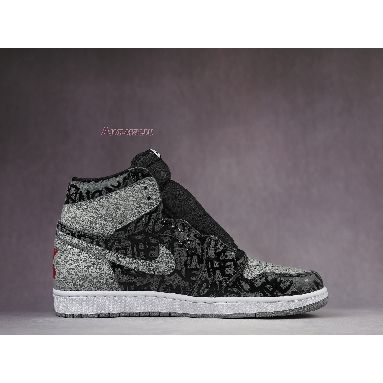 Air Jordan 1 High OG Rebellionaire 555088-036 Black/White-Particle Grey Mens Womens Shoes