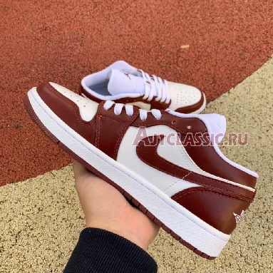 Air Jordan 1 Low Bronze Eclipse DC0774-116 White/White-Bronze Eclipse Mens Womens Shoes