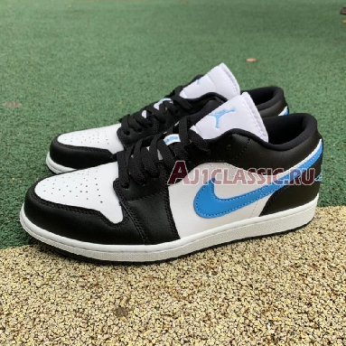 Air Jordan 1 Low University Blue DC0774-041 Black/University Blue-White Mens Womens Shoes