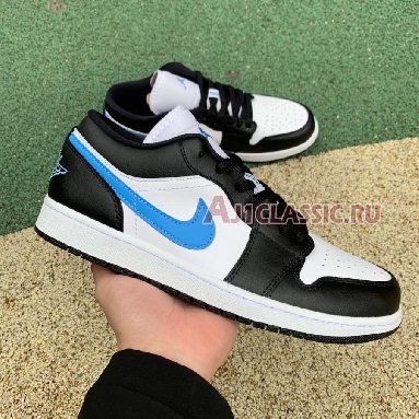 Air Jordan 1 Low University Blue DC0774-041 Black/University Blue-White Mens Womens Shoes