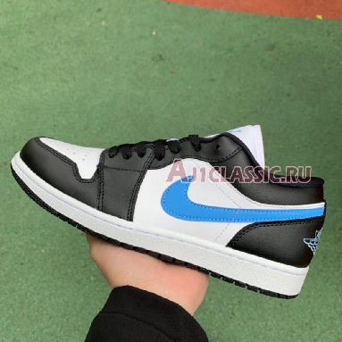 Air Jordan 1 Low University Blue DC0774-041 Black/University Blue-White Mens Womens Shoes