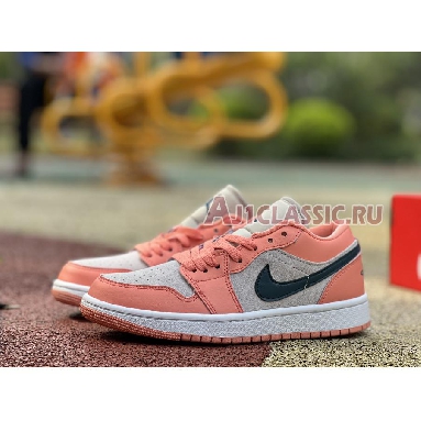 Air Jordan 1 Low Light Madder Root DC0774-800 Light Madder Root/Dark Teal Green Mens Womens Shoes